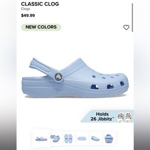 wore once blue crocs size 9w or 7m